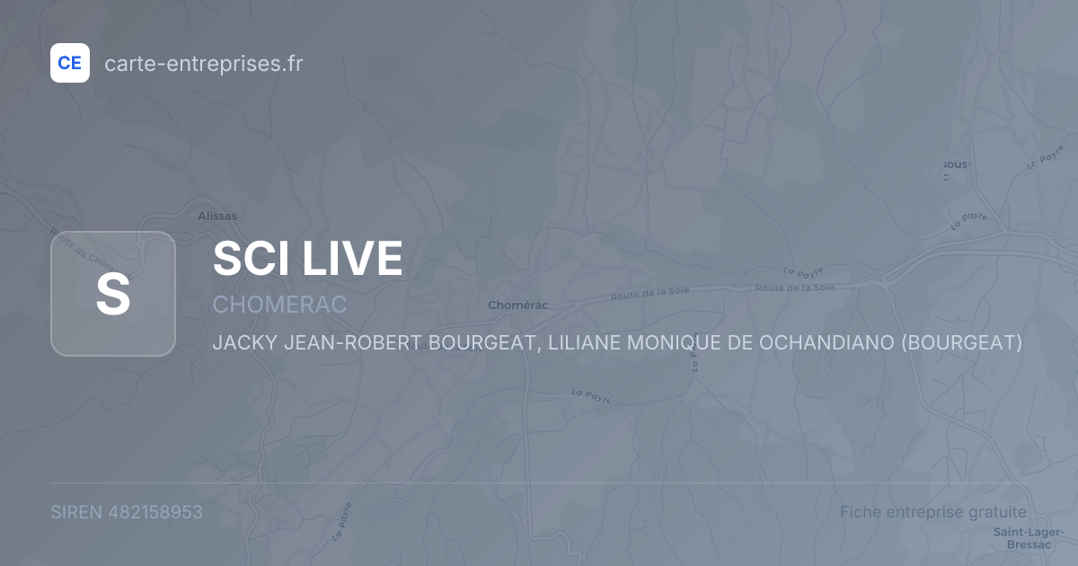 SCI LIVE — 482158953 — fiche entreprise