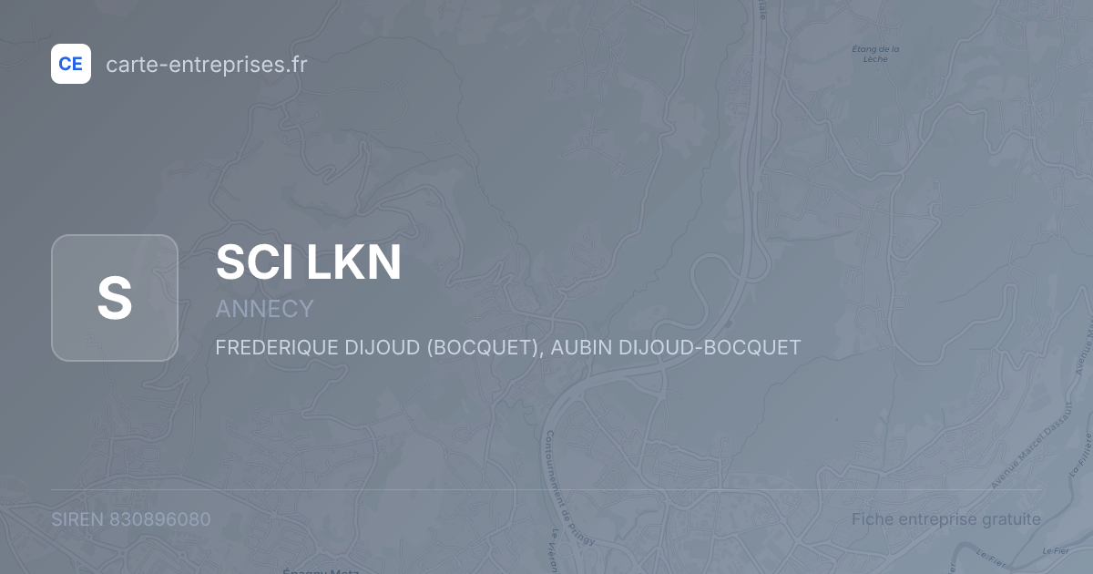 SCI LKN — 830896080 — fiche entreprise