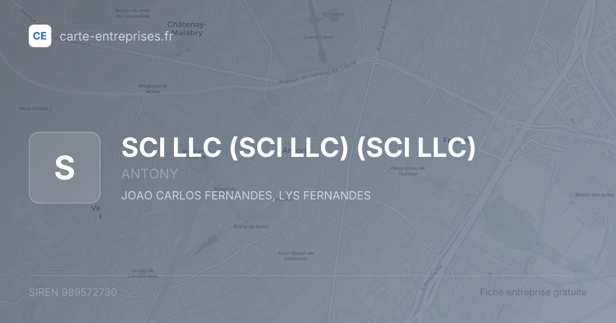 SCI LLC (SCI LLC) (SCI LLC) — 989572730 — fiche entreprise