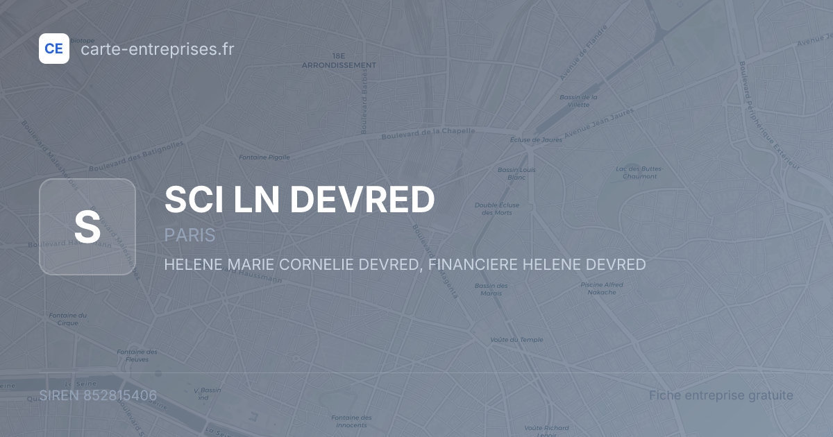 SCI LN DEVRED — 852815406 — fiche entreprise