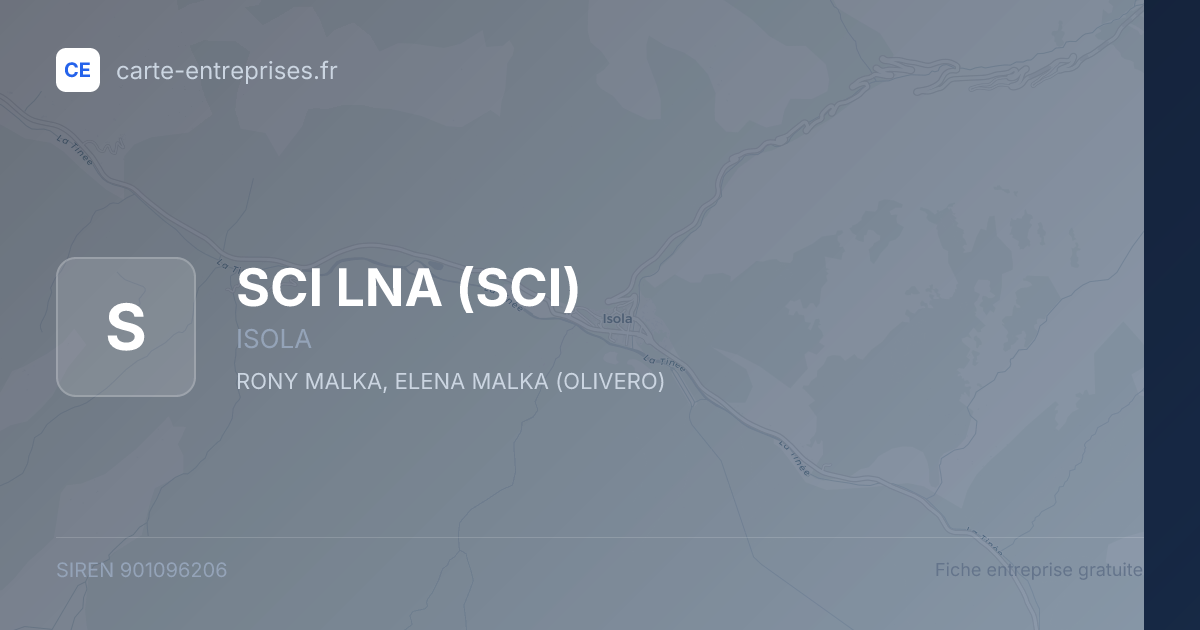 SCI LNA (SCI) — 901096206 — fiche entreprise