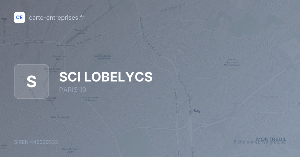SCI LOBELYCS — 449329333 — fiche entreprise