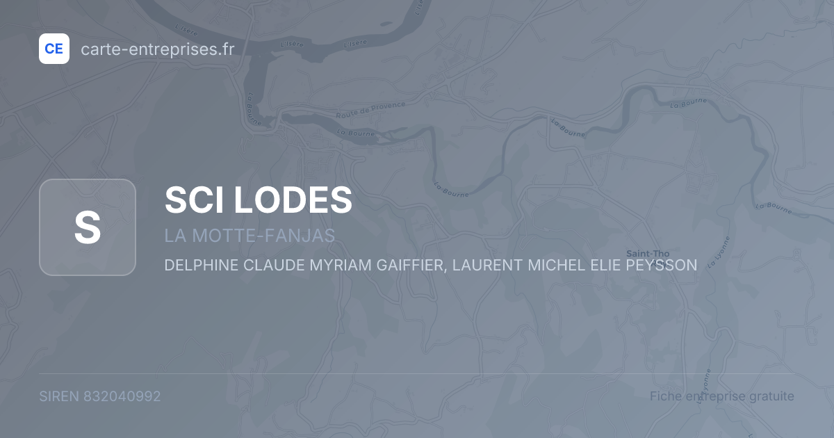 SCI LODES — 832040992 — fiche entreprise