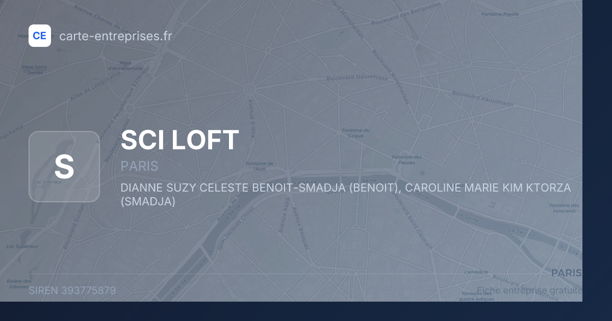 SCI LOFT — 393775879 — fiche entreprise