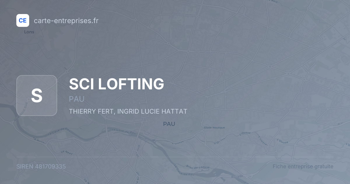 SCI LOFTING — 481709335 — fiche entreprise