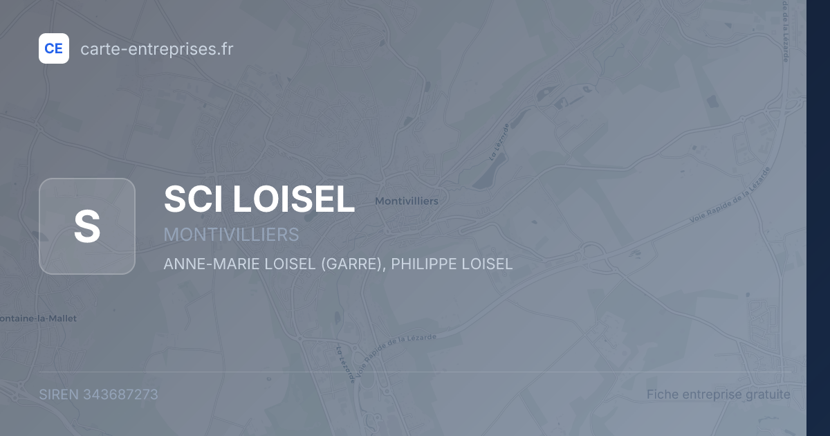 SCI LOISEL — 343687273 — fiche entreprise