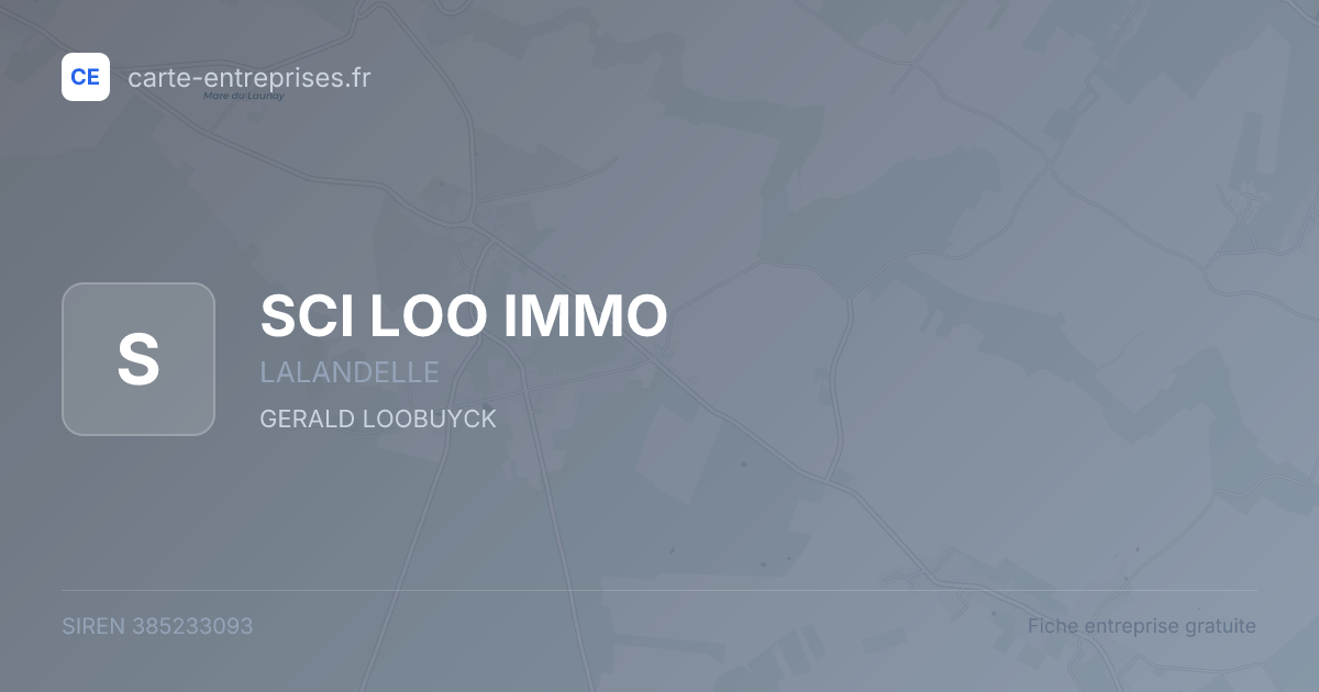 SCI LOO IMMO — 385233093 — fiche entreprise