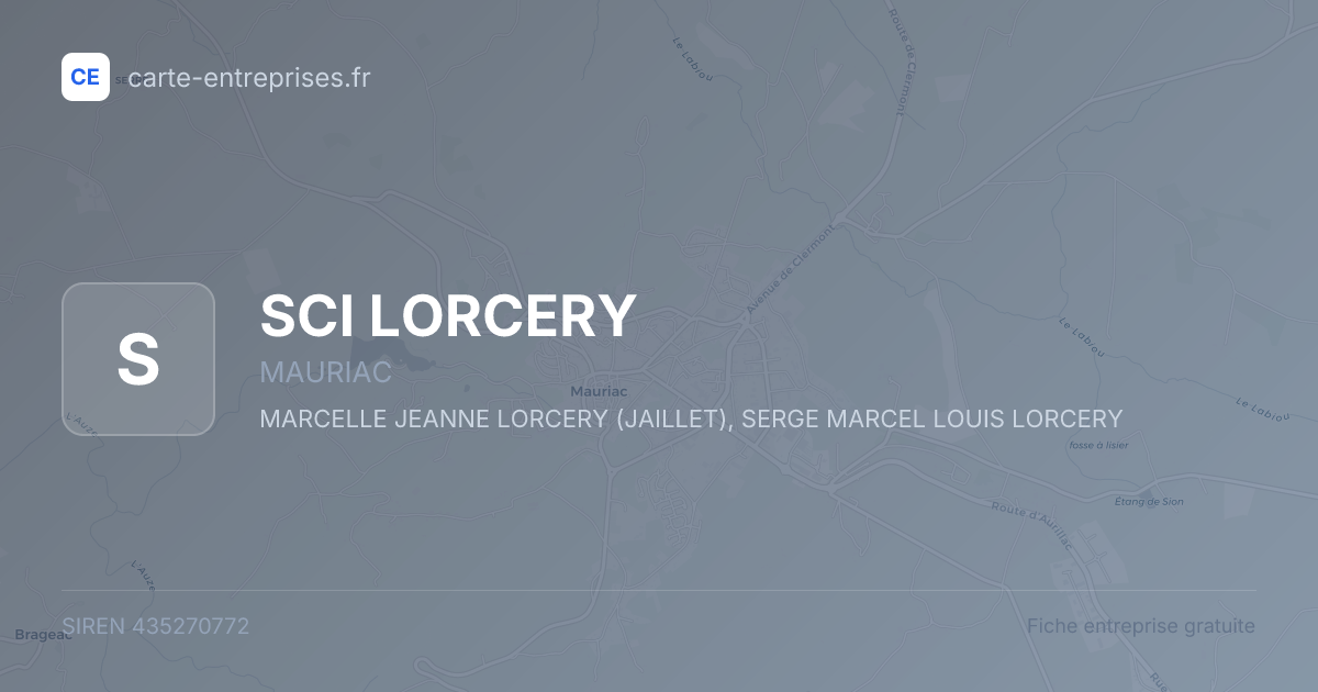 SCI LORCERY — 435270772 — fiche entreprise