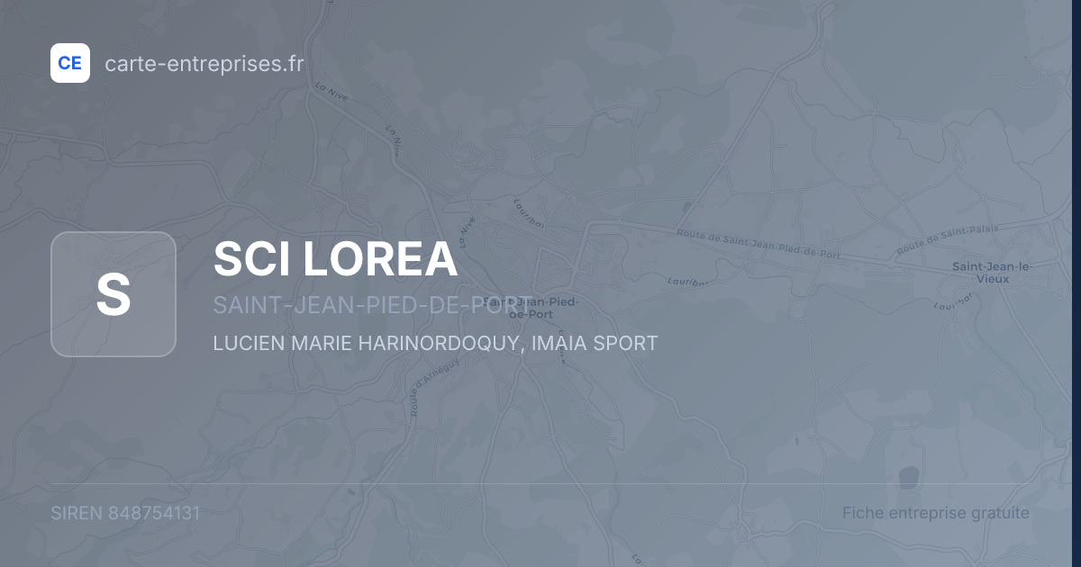SCI LOREA — 848754131 — fiche entreprise