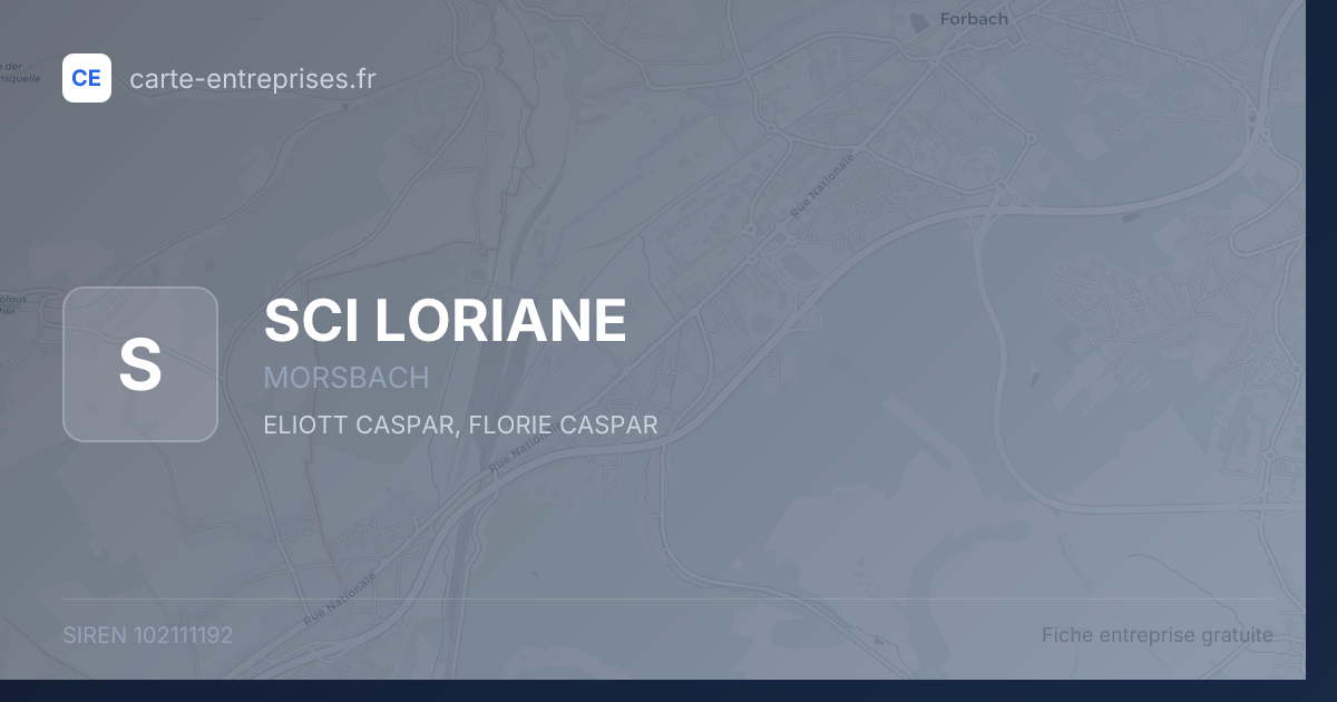 SCI LORIANE — 102111192 — fiche entreprise