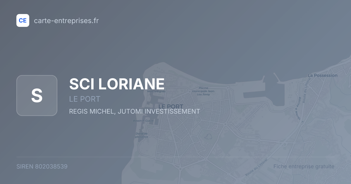 SCI LORIANE — 802038539 — fiche entreprise