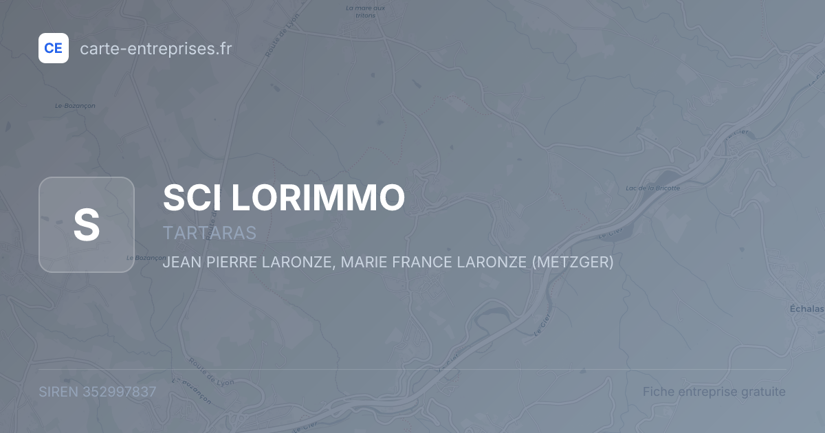 SCI LORIMMO — 352997837 — fiche entreprise