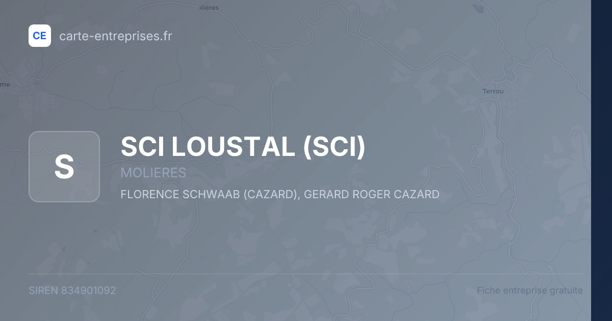SCI LOUSTAL (SCI) — 834901092 — fiche entreprise