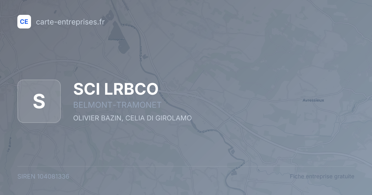 SCI LRBCO — 104081336 — fiche entreprise