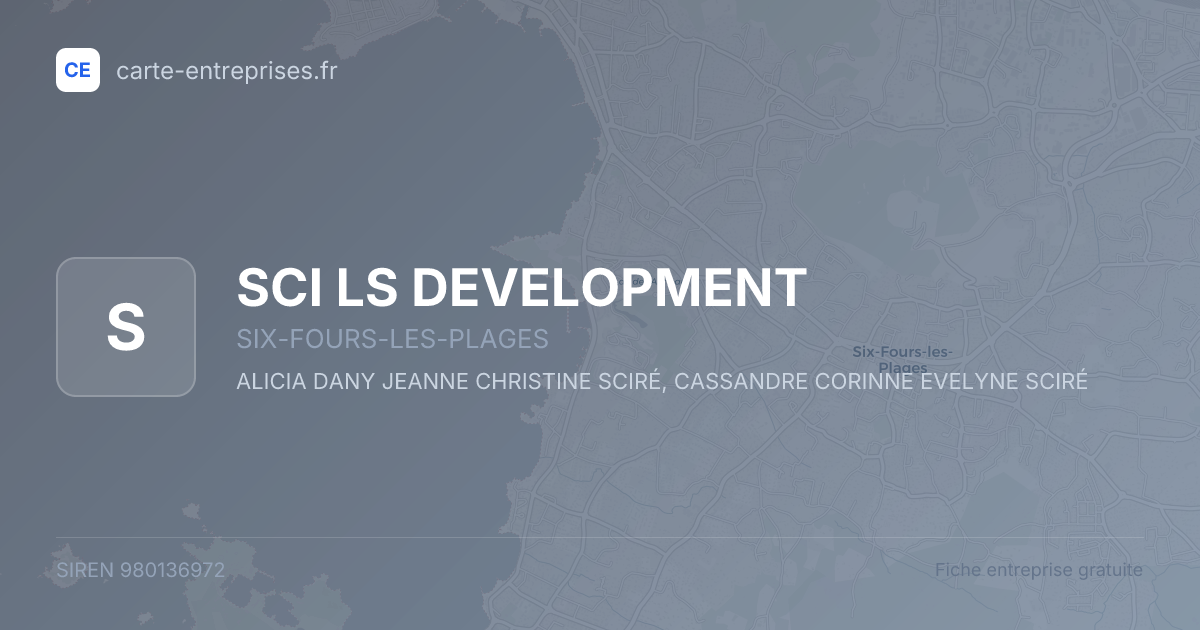 SCI LS DEVELOPMENT — 980136972 — fiche entreprise