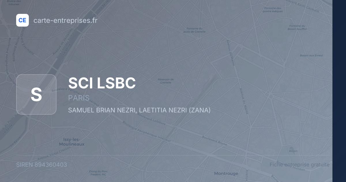 SCI LSBC — 894360403 — fiche entreprise