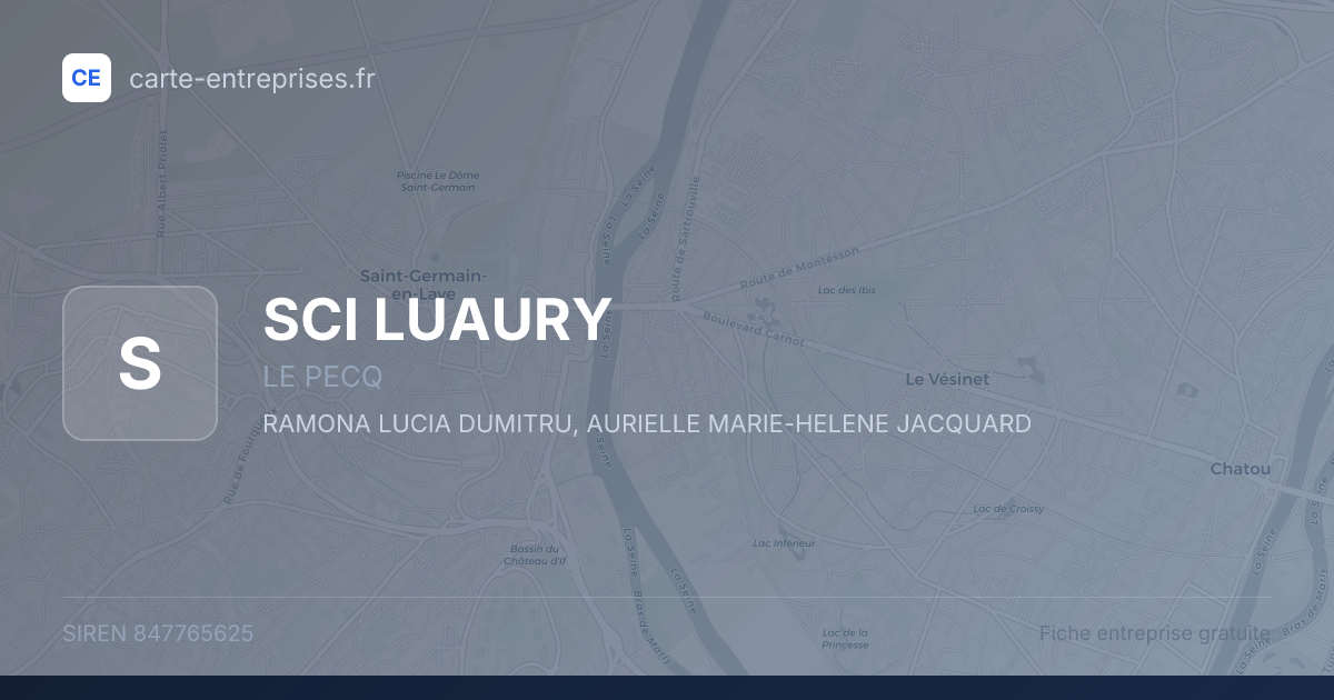 SCI LUAURY — 847765625 — fiche entreprise