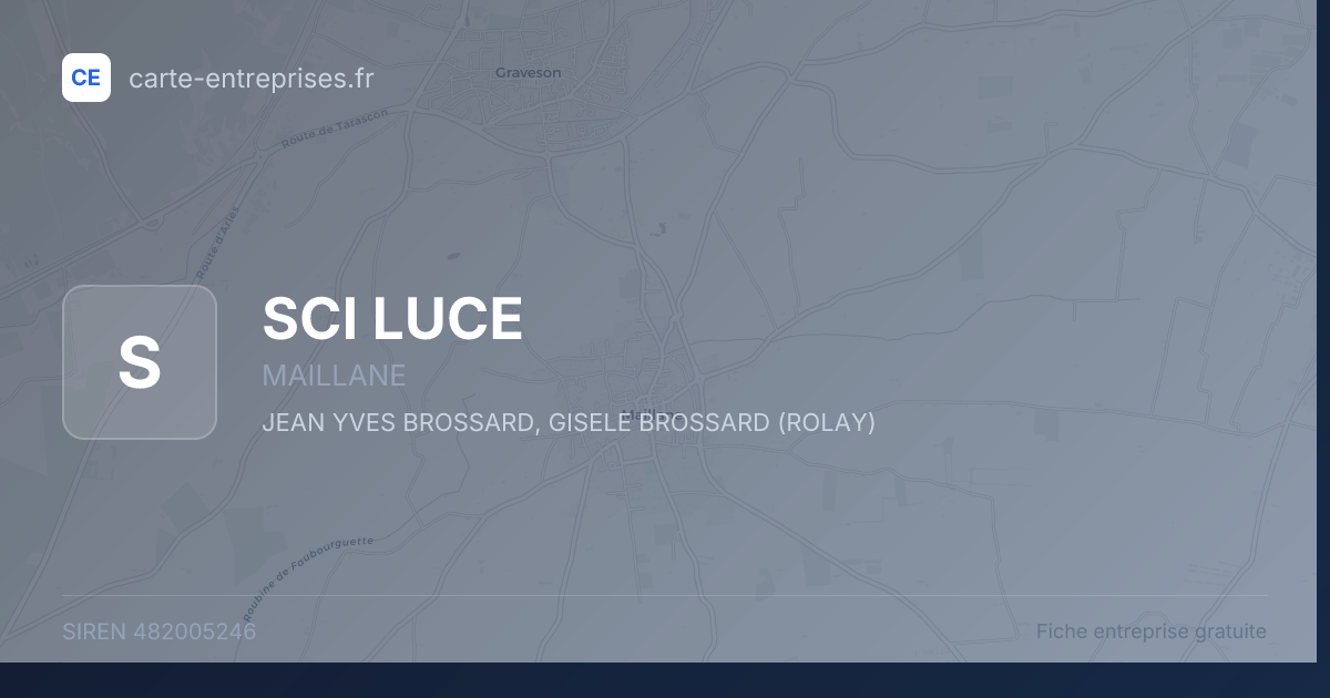 SCI LUCE — 482005246 — fiche entreprise
