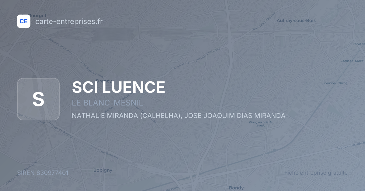 SCI LUENCE — 830977401 — fiche entreprise