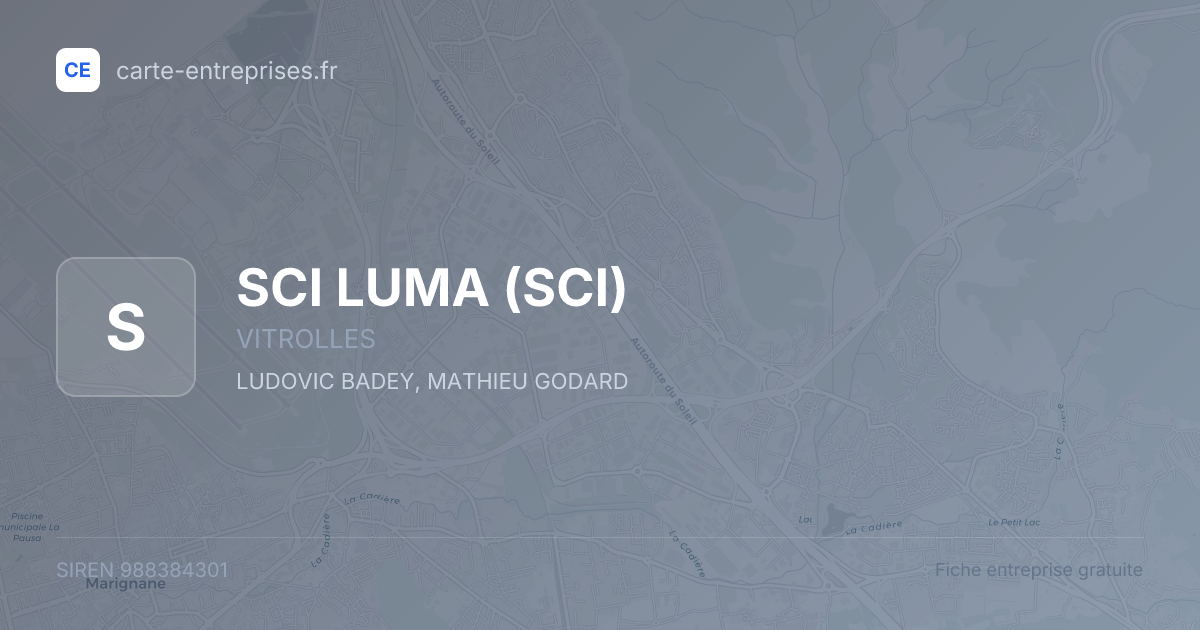 SCI LUMA (SCI) — 988384301 — fiche entreprise