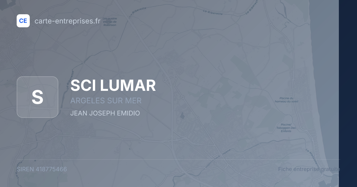 SCI LUMAR — 418775466 — fiche entreprise