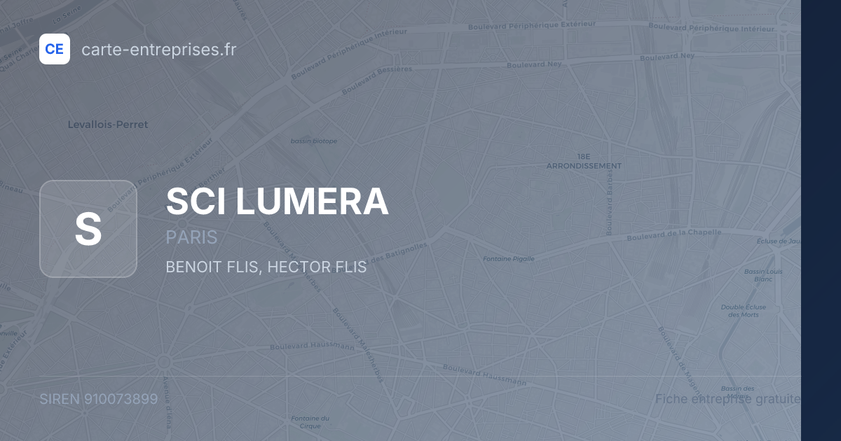 SCI LUMERA — 910073899 — fiche entreprise