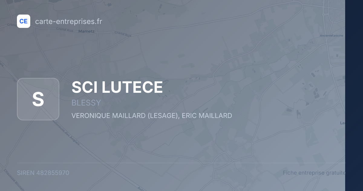 SCI LUTECE — 482855970 — fiche entreprise