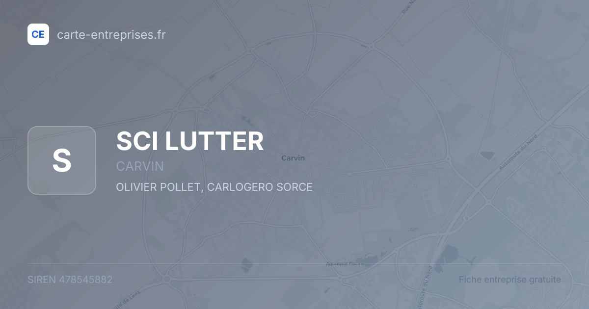 SCI LUTTER — 478545882 — fiche entreprise