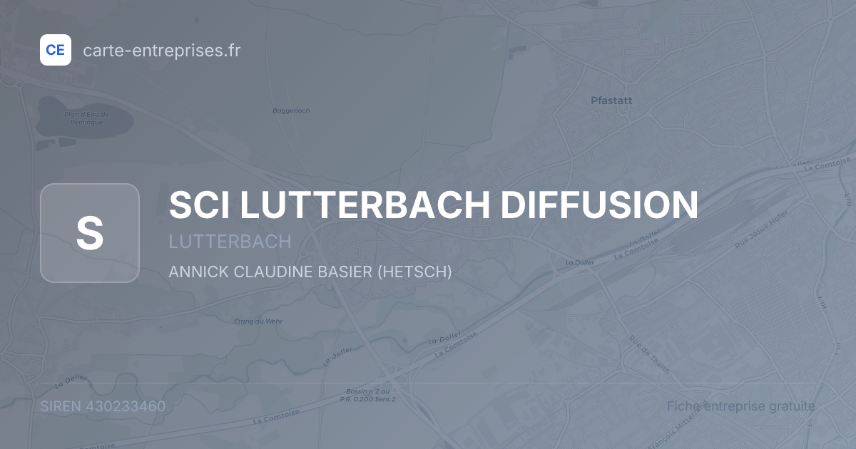 SCI LUTTERBACH DIFFUSION — 430233460 — fiche entreprise