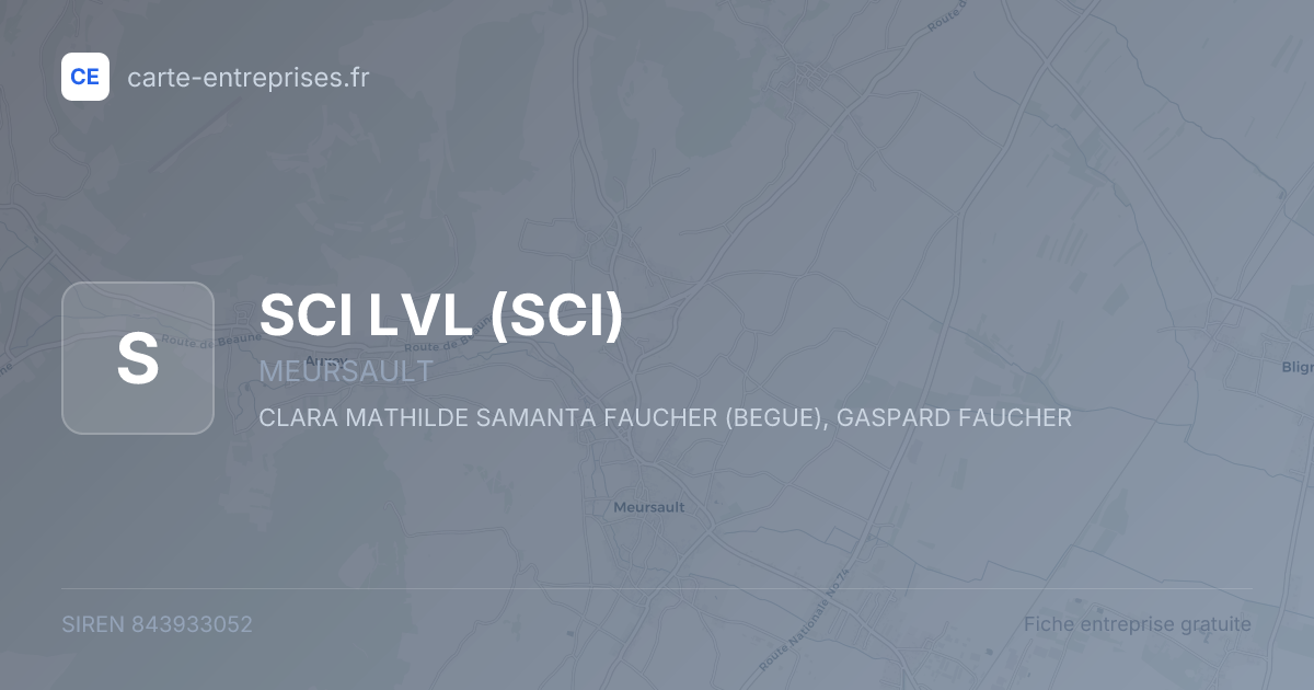 SCI LVL (SCI) — 843933052 — fiche entreprise