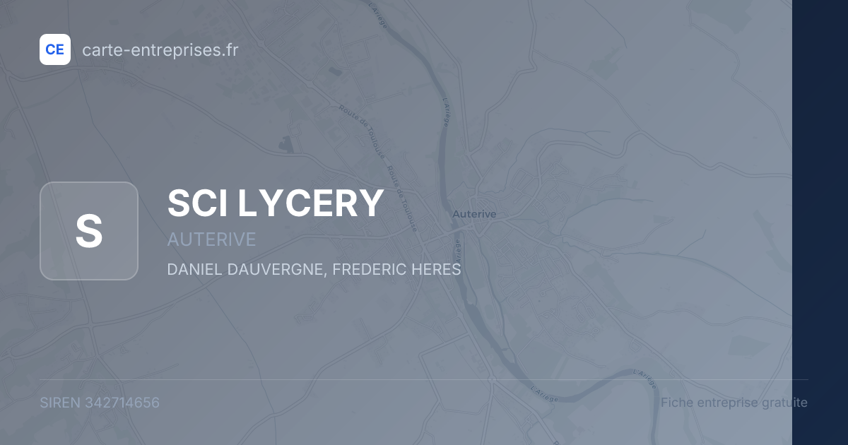 SCI LYCERY — 342714656 — fiche entreprise