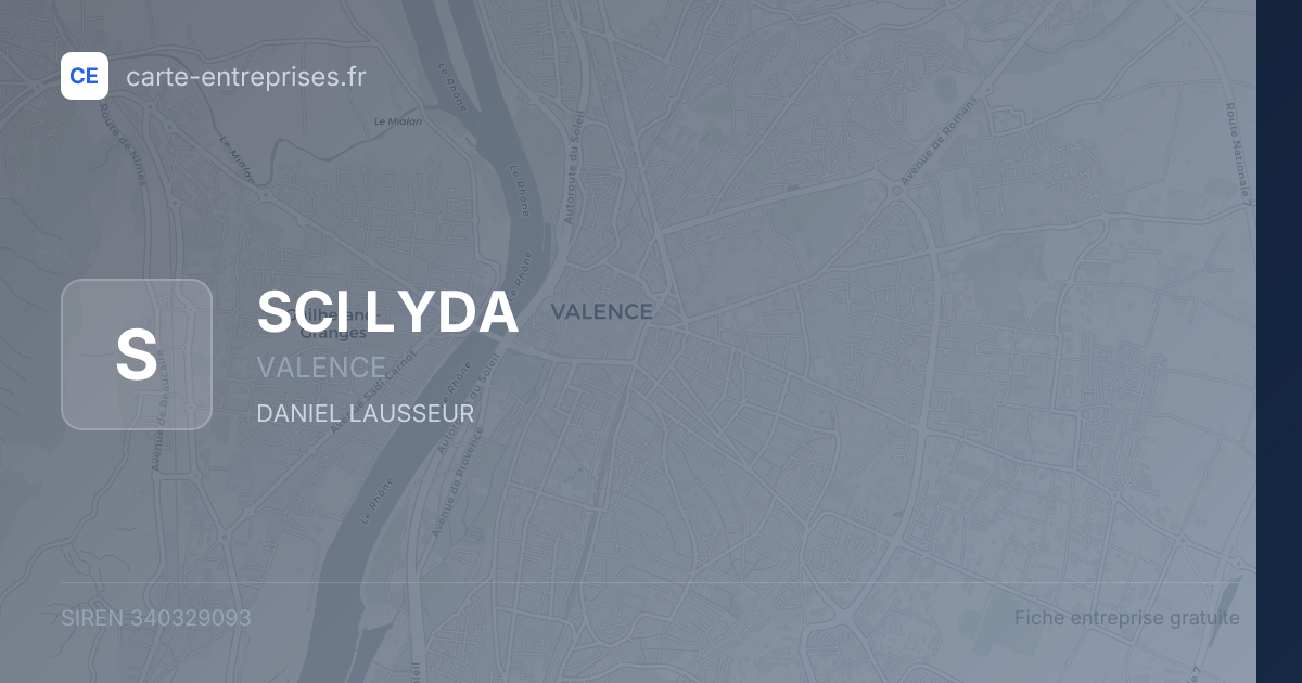SCI LYDA — 340329093 — fiche entreprise