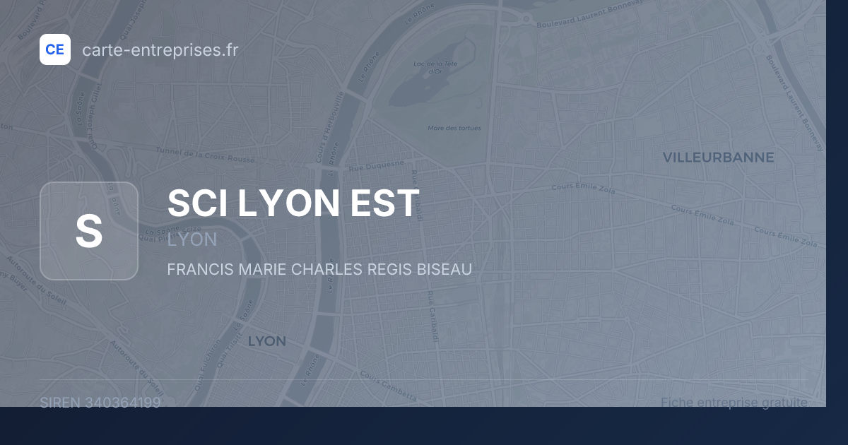 SCI LYON EST — 340364199 — fiche entreprise