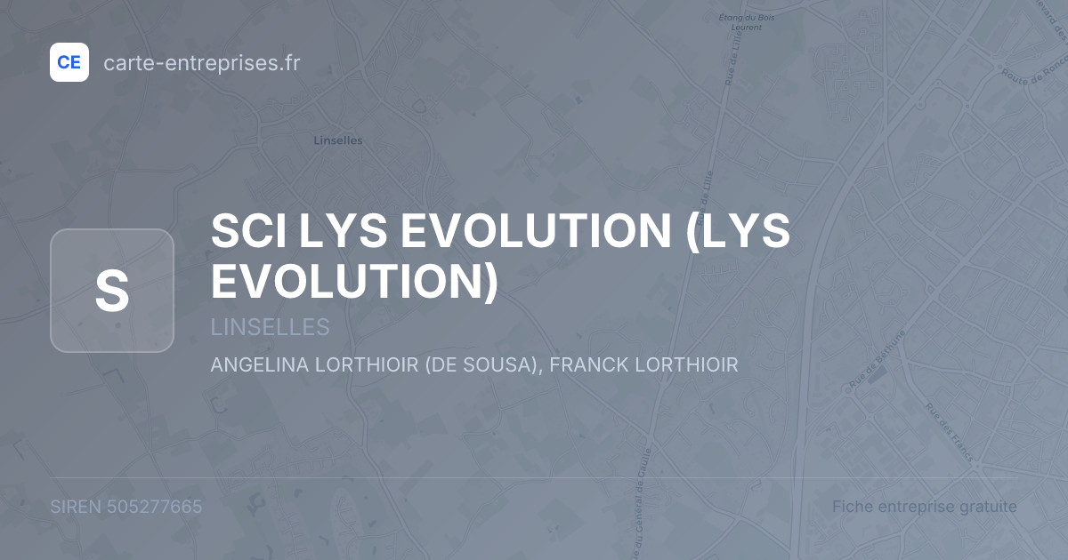 SCI LYS EVOLUTION (LYS EVOLUTION) — 505277665 — fiche entreprise