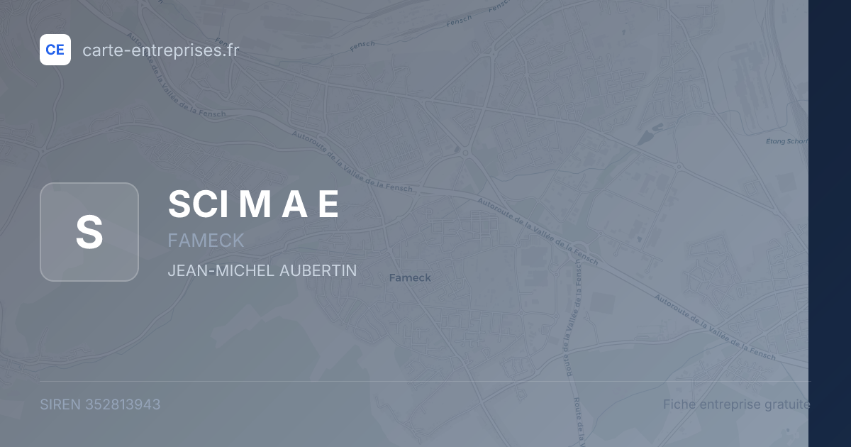 SCI M A E — 352813943 — fiche entreprise