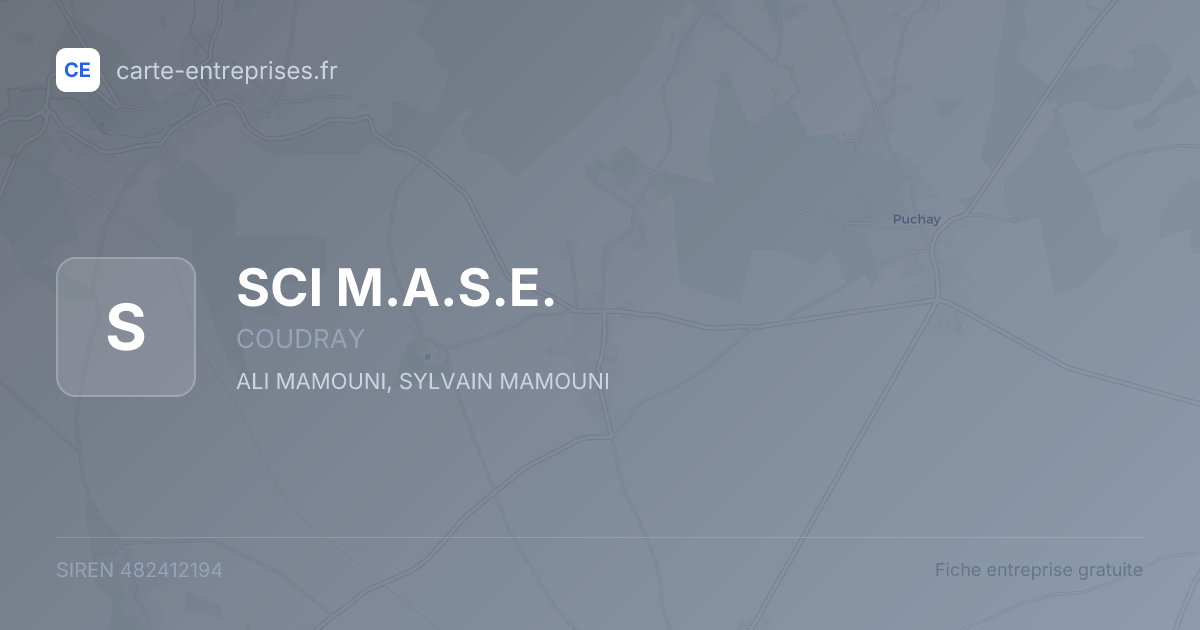 SCI M.A.S.E. — 482412194 — fiche entreprise