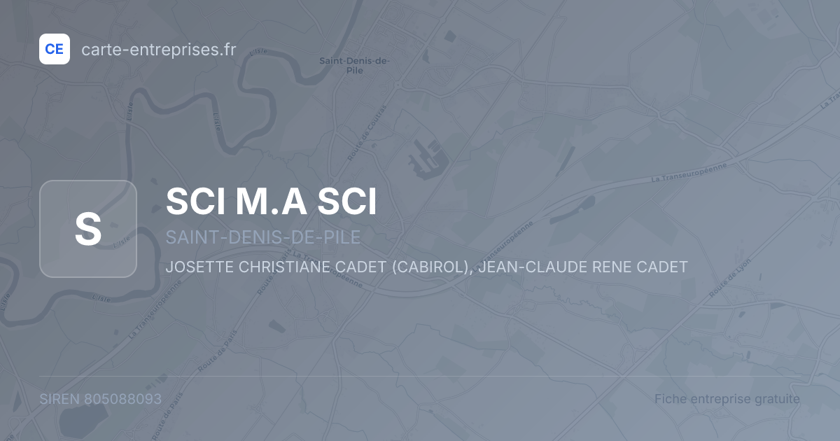 SCI M.A SCI — 805088093 — fiche entreprise