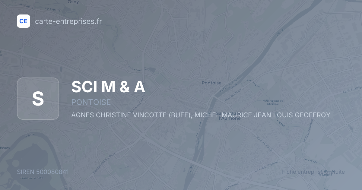 SCI M & A — 500080841 — fiche entreprise