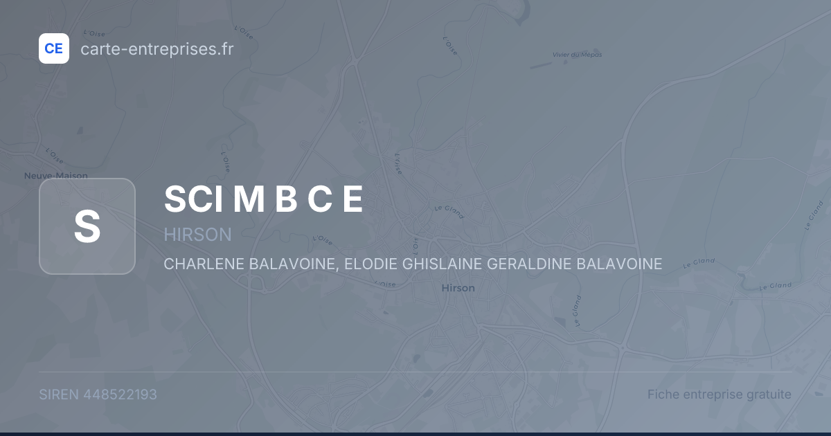SCI M B C E — 448522193 — fiche entreprise