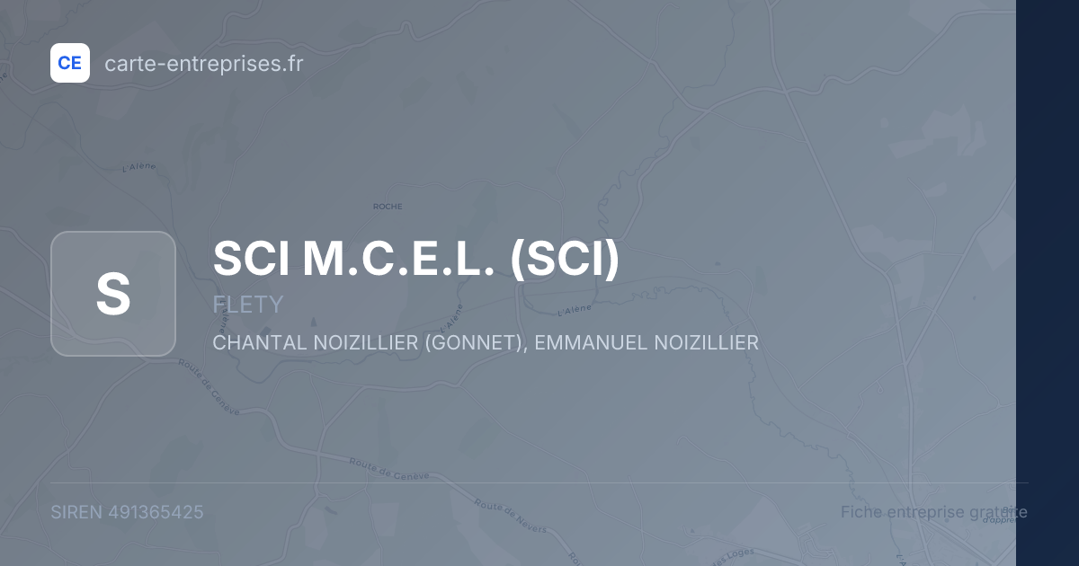 SCI M.C.E.L. (SCI) — 491365425 — fiche entreprise