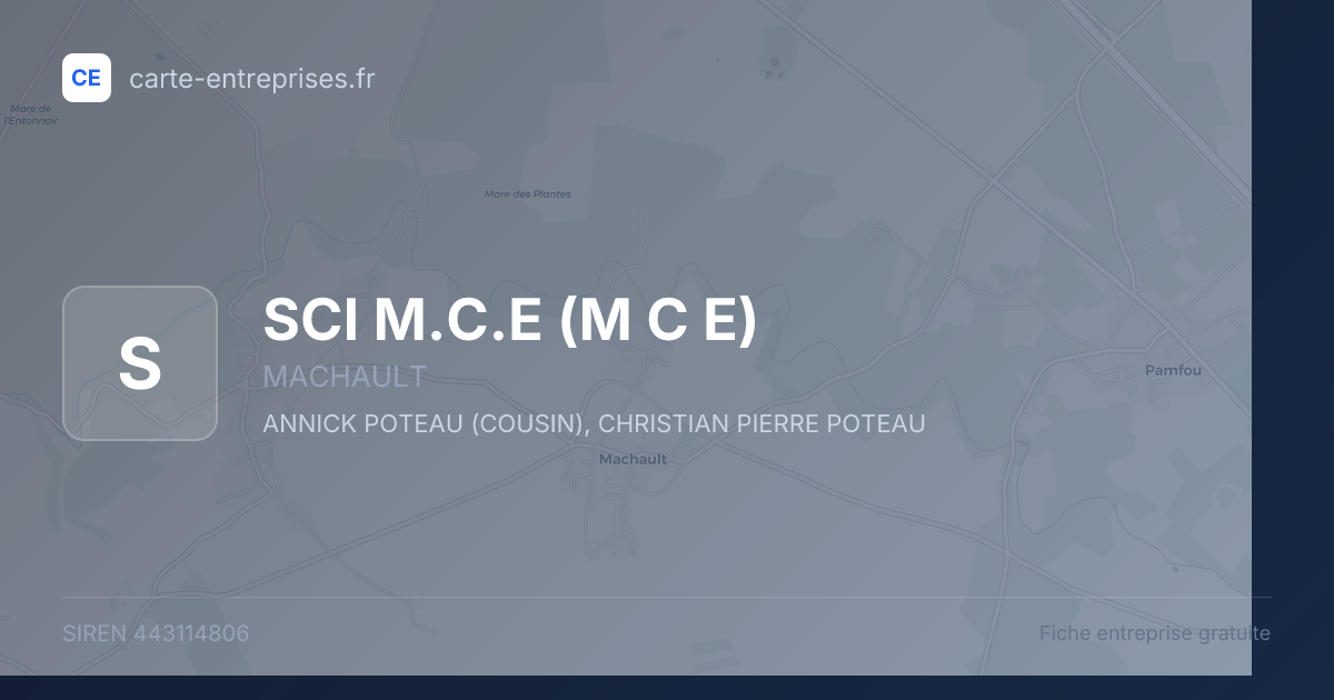 SCI M.C.E (M C E) — 443114806 — fiche entreprise