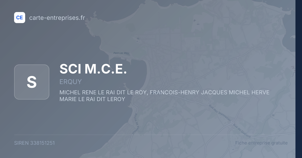 SCI M.C.E. — 338151251 — fiche entreprise