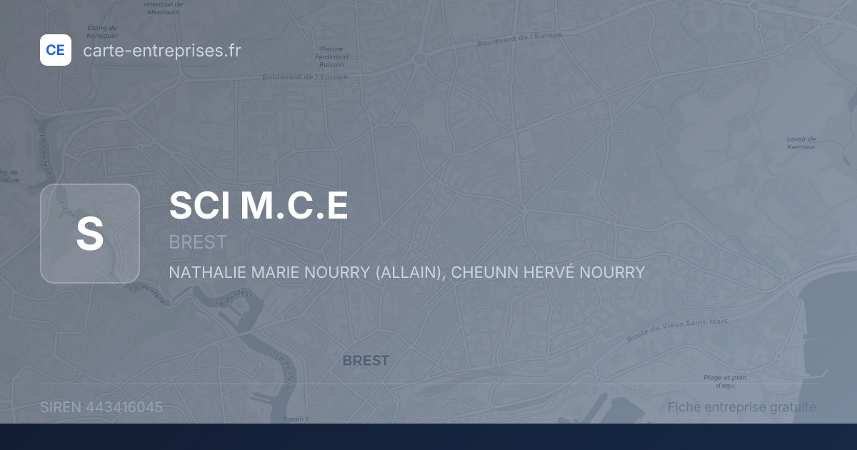SCI M.C.E — 443416045 — fiche entreprise