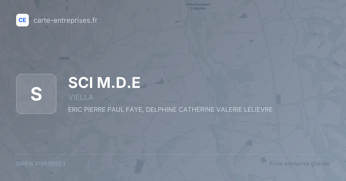 SCI  M.D.E — 419608963 — fiche entreprise