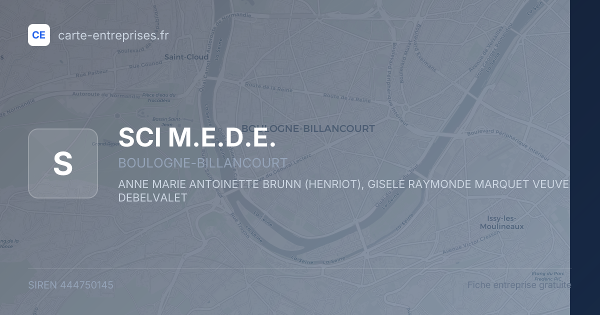 SCI M.E.D.E. — 444750145 — fiche entreprise