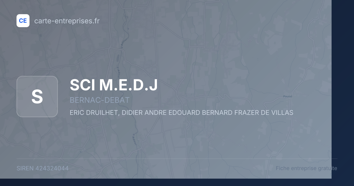 SCI M.E.D.J — 424324044 — fiche entreprise