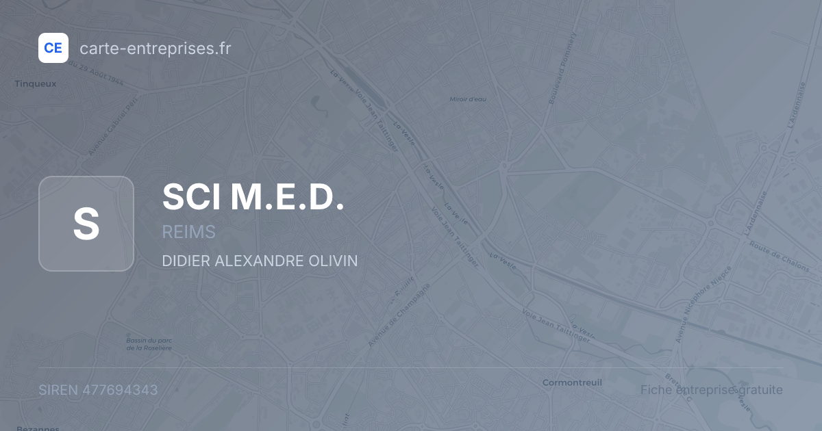 SCI M.E.D. — 477694343 — fiche entreprise