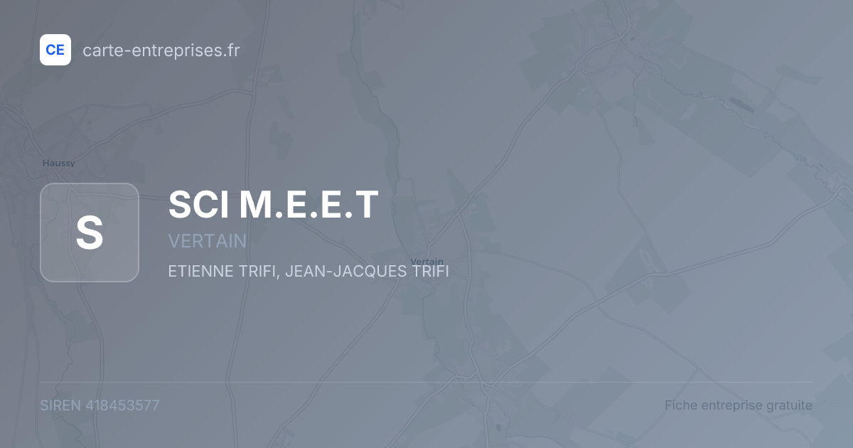 SCI M.E.E.T — 418453577 — fiche entreprise