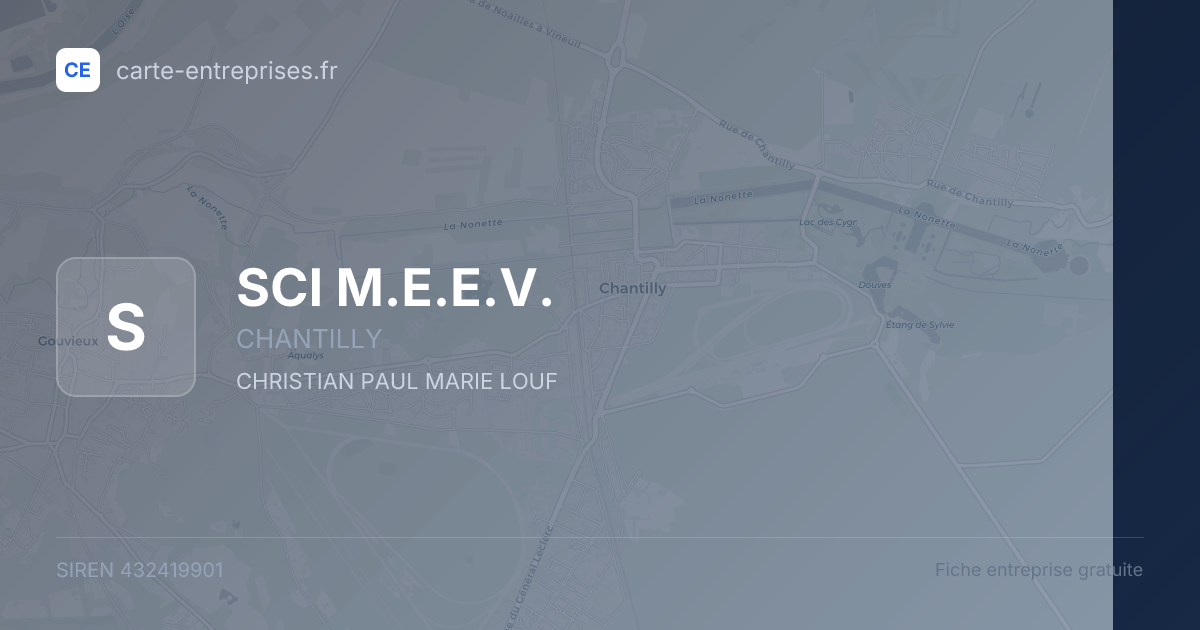 SCI M.E.E.V. — 432419901 — fiche entreprise