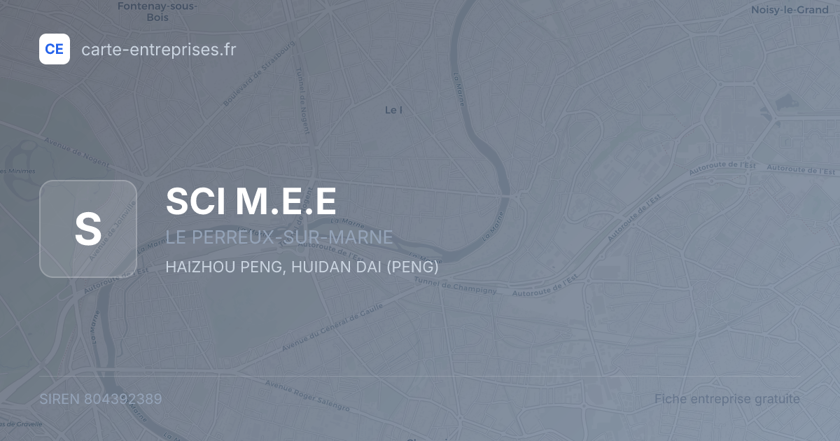 SCI M.E.E — 804392389 — fiche entreprise